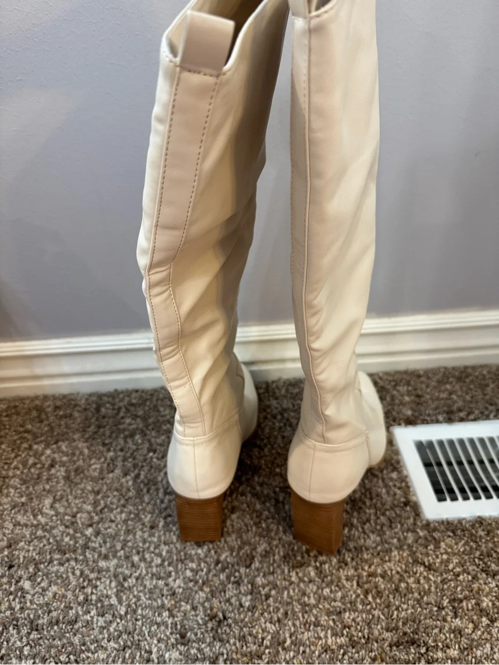 Billini Cream Over-the-Knee Heeled Boots
